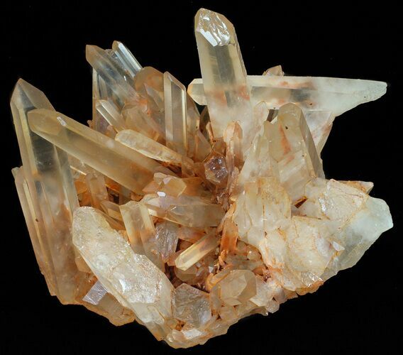 Tangerine Quartz Crystal Cluster - Madagascar #58836